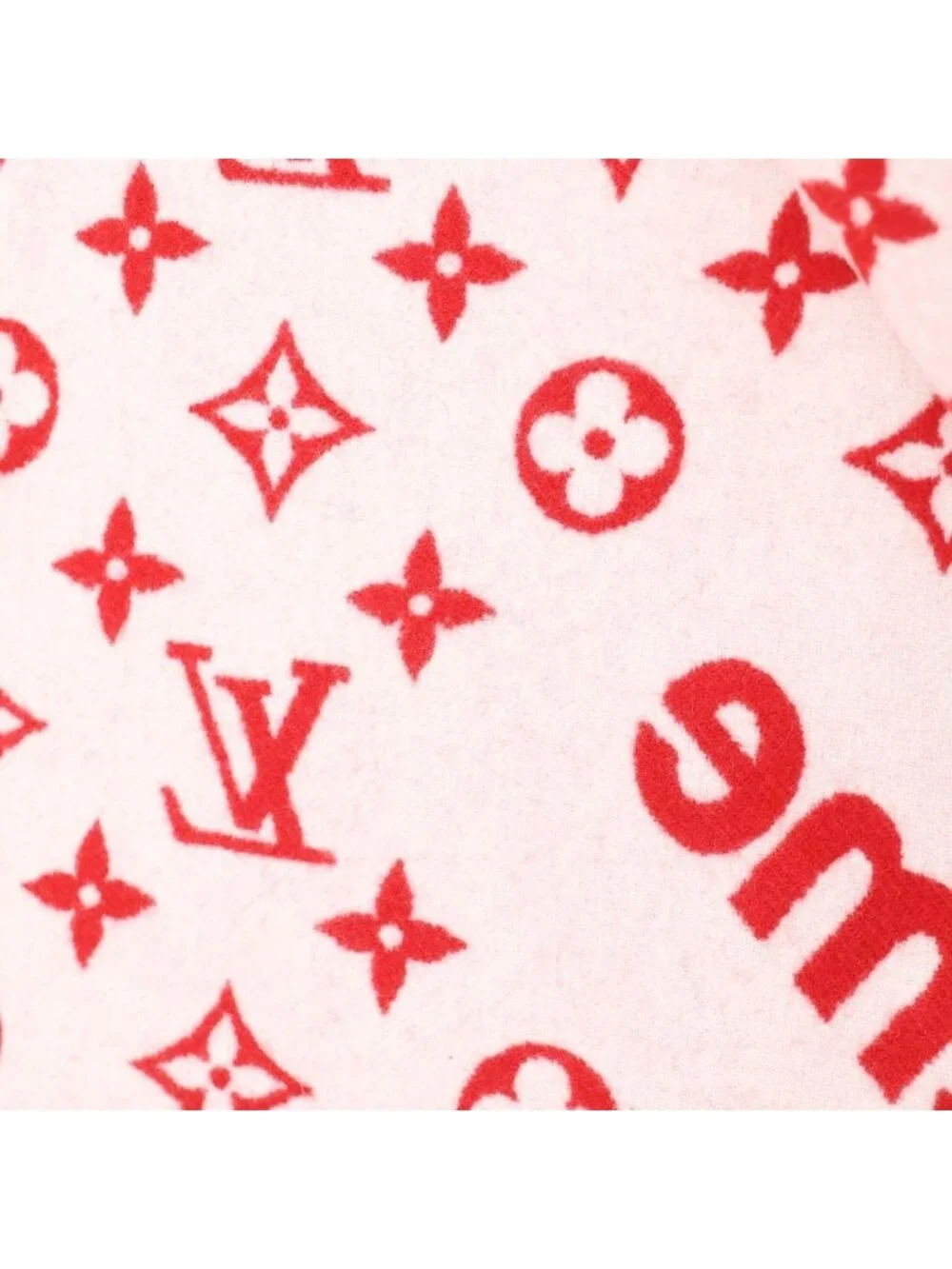 Louis Vuitton Supreme Monogram Scarf Cashmere Blend Total Pattern Fringe Shawl
